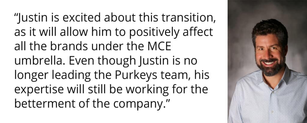 Justin Purkey moves to MCE