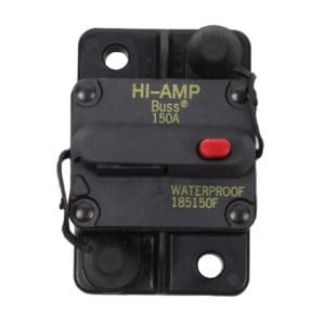 150 amp black circuit breaker that is waterproof