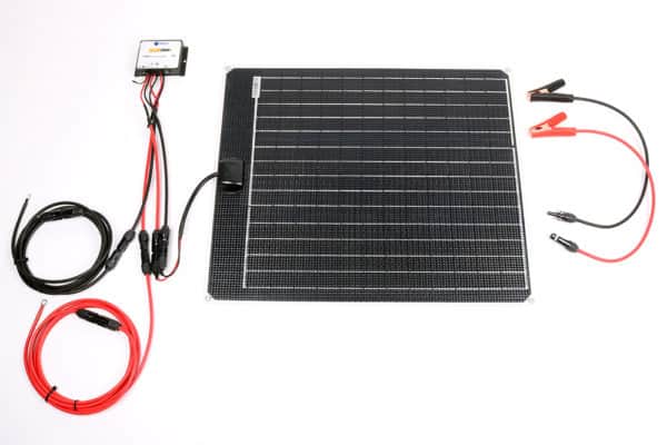 New solar dash flex system with wires and flex panel