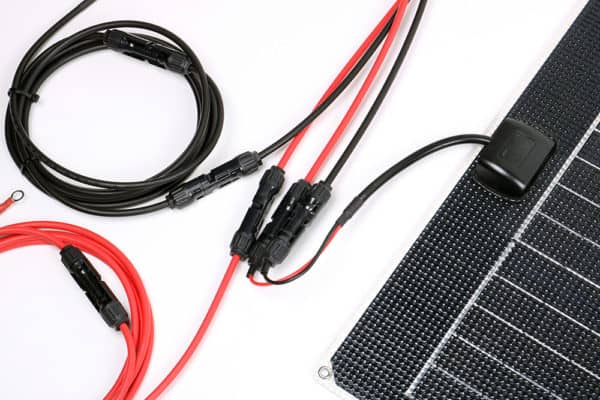 Solar Dash flex panel with black and red wires
