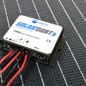 SOLAR DART PWM Solar Charge Controller on black mat